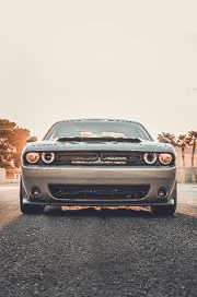 Silver car on road