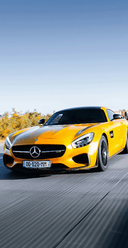 Yellow sports car