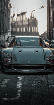Dark classic car